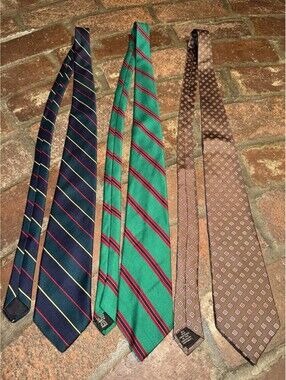 Lot Of 3  VTG Claybrooke Men’s Neckties Ties